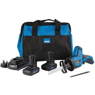 99728 | Draper Storm Force 10.8V Power Interchange Reciprocating Saw Kit 2 x 4.0Ah Batteries 1 x Charger 1 x Bag