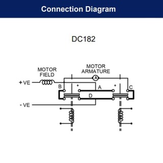 DC182B-588 Albright 48V DC Motor-reversing Solenoid Contactor - Intermittent