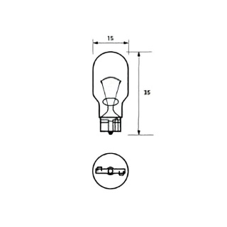 Durite T15 12W 21W (921B) Amber Capless Bulb | Re: 7-009-21A