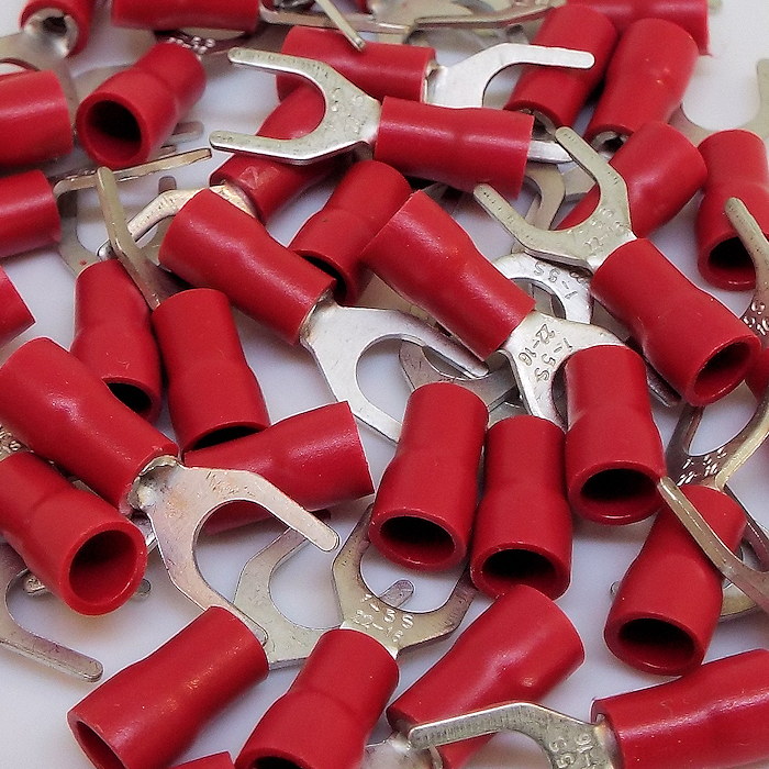 Durite 5.30mm Red Fork Crimp Terminals | Re: 0-001-04