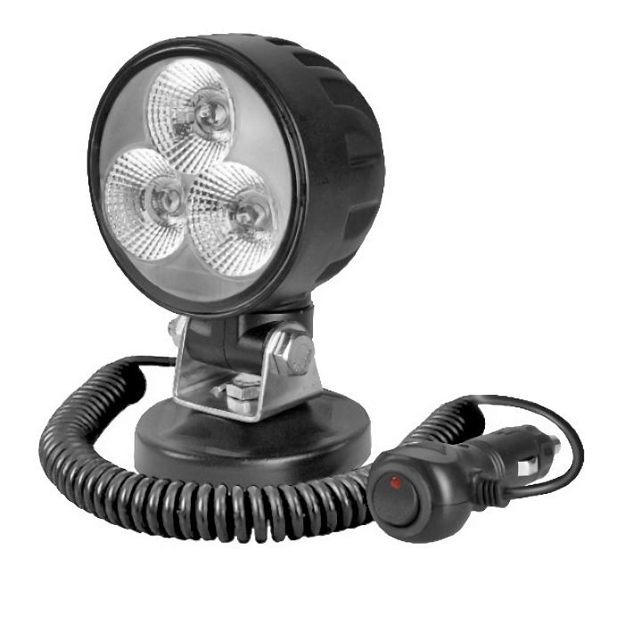 0-420-30 Durite 12V-24V 3 x 10W Flood Beam LED Work Lamp With Magnetic Base