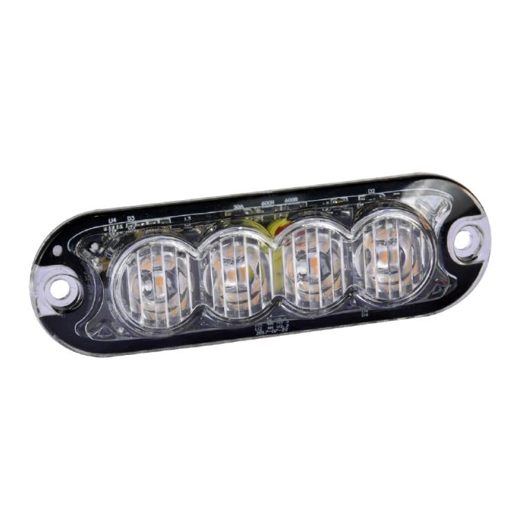 0-441-64 High Intensity 4 Amber LED Warning Light (12 flash patterns)