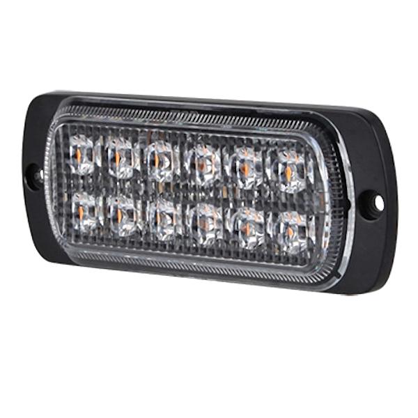 0-441-74 High Intensity 2 x 6 Amber LED Warning Light (19 flash patterns)