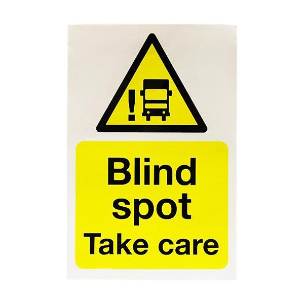 0-870-50 Self-adhesive Vinyl Blind Spot Safety Sign - Portrait