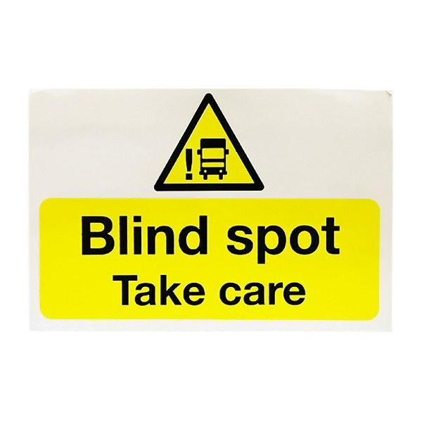 0-870-51 Self-adhesive Vinyl Blind Spot Safety Sign - Landscape