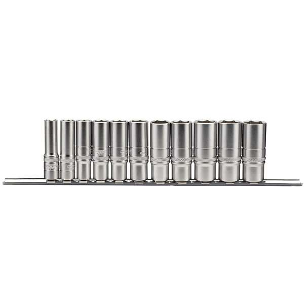 16495 | Imperial Deep Socket Set on a Metal Rail 3/8'' Square Drive (11 Piece)