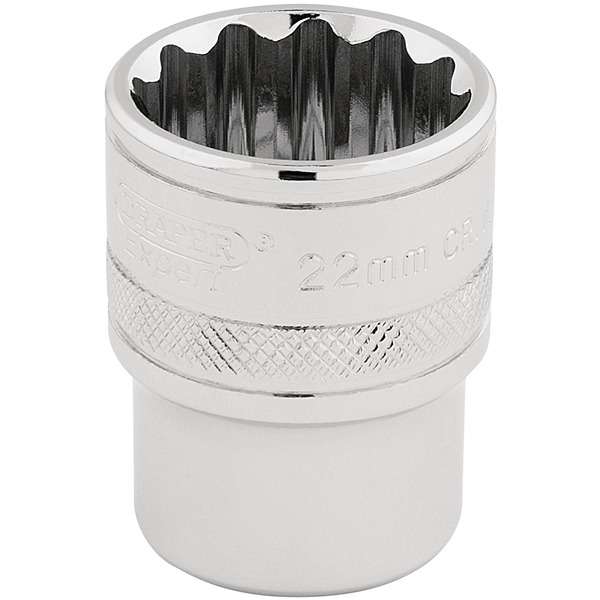 33368 | Draper HI-TORQ® 12 Point Socket 1/2'' Square Drive 22mm