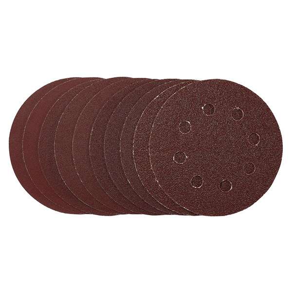 53510 | Sanding Discs 115mm Hook & Loop Assorted Grit (Pack of 10)