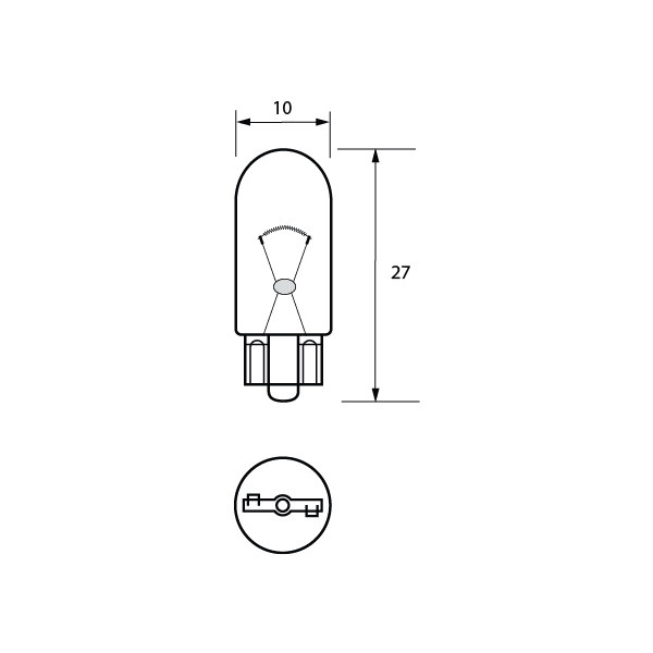 Durite T10 24V (507) Capless Blue LED Auto Bulb | Re: L-005-07B