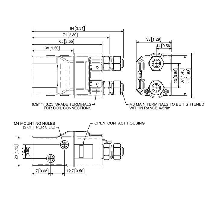 SU60B-2025 | Albright 48Vdc SPST Solenoid 100A - Continuous