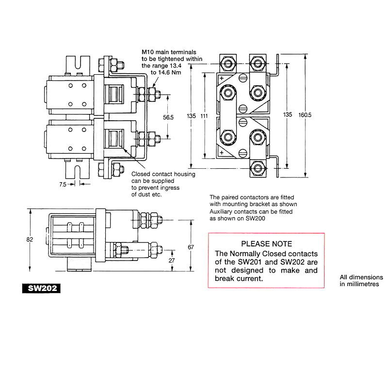 SW202-60 | Albright 12V Double-acting Solenoid - Continuous