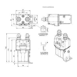 SU280-1225P Albright Single-acting 48V 250A Contactor - Continuous IP66