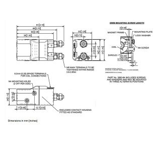 SW60-446 Albright 14V DC 80A Single-acting Miniature Solenoid - Continuous