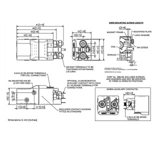 SW60A-283 Albright 24V DC 80A Single-acting Miniature Solenoid - Intermittent