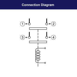 SW68-2 Albright 80A Double-pole Single Coil Solenoid - 12V Continuous