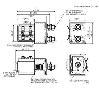 SW80-1764 Albright 24V Single-acting Solenoid Contactor - Continuous