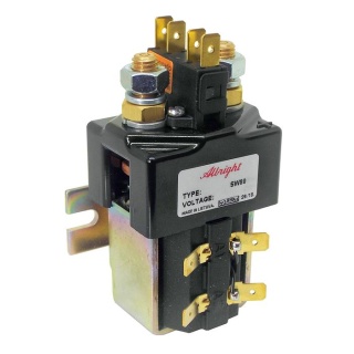 SW80A-182 Albright 24V Single-acting Solenoid Contactor - Continuous